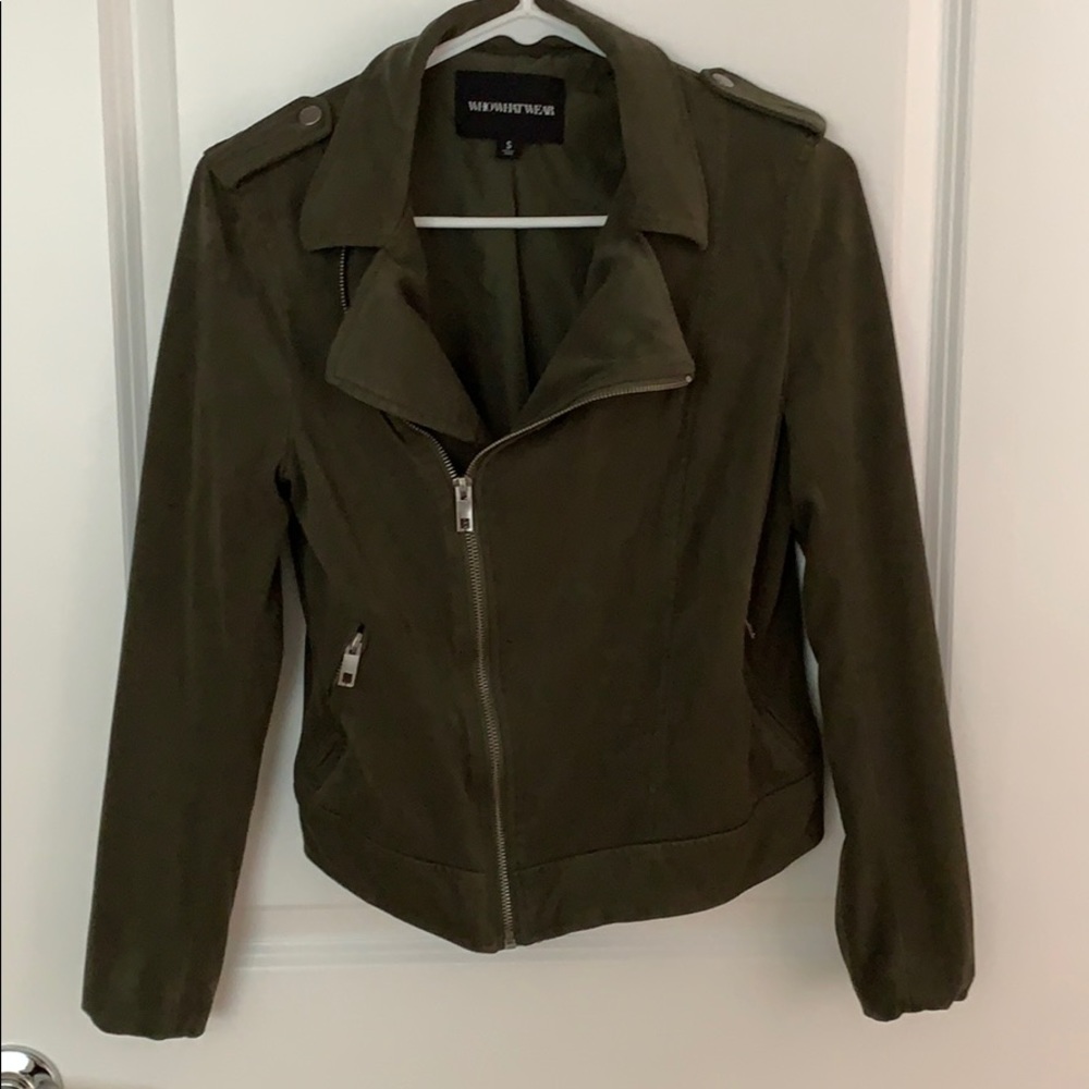 Green suede jacket